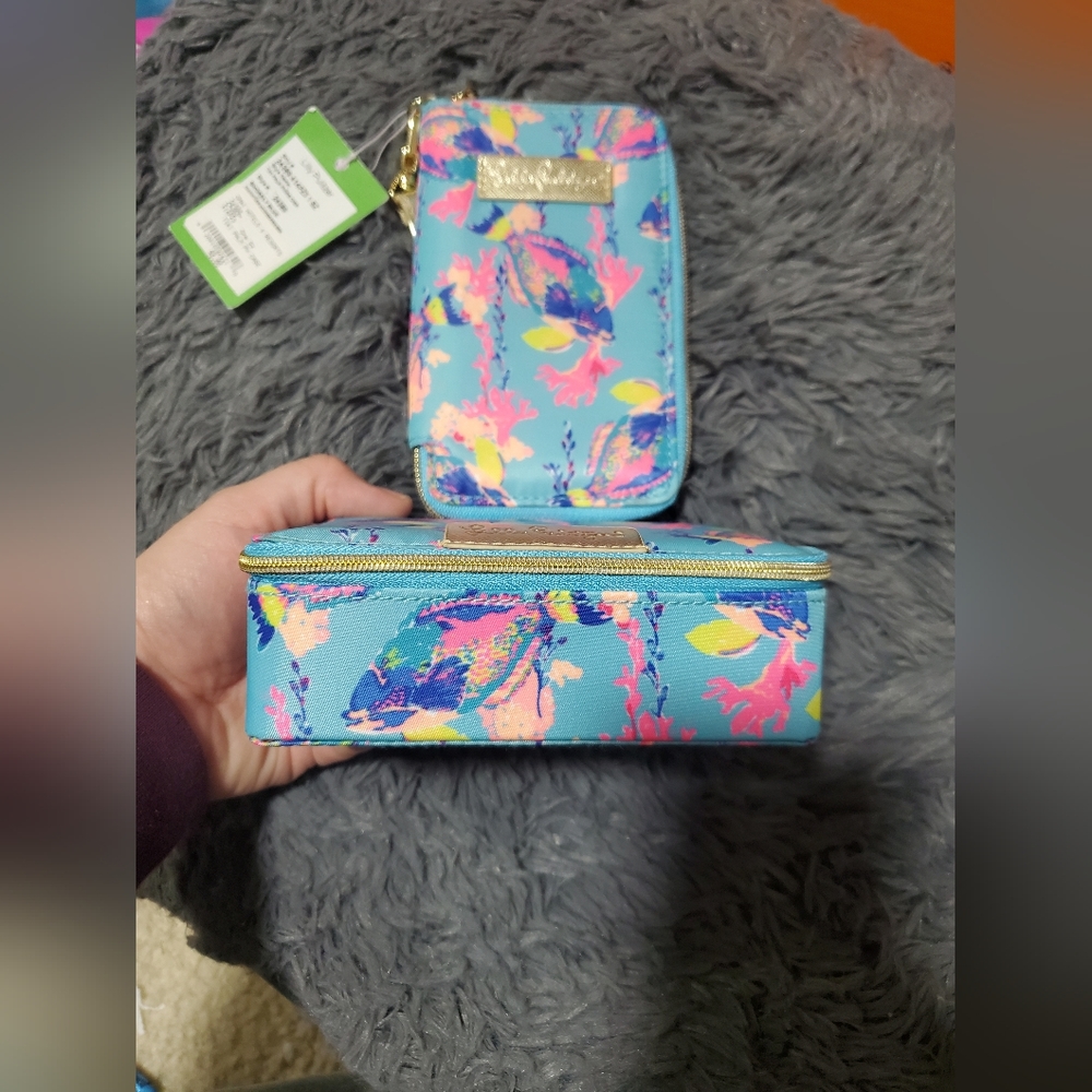 Lilly Pulitzer bundle accessories phone and travel jewelry case set - Picture 10 of 10